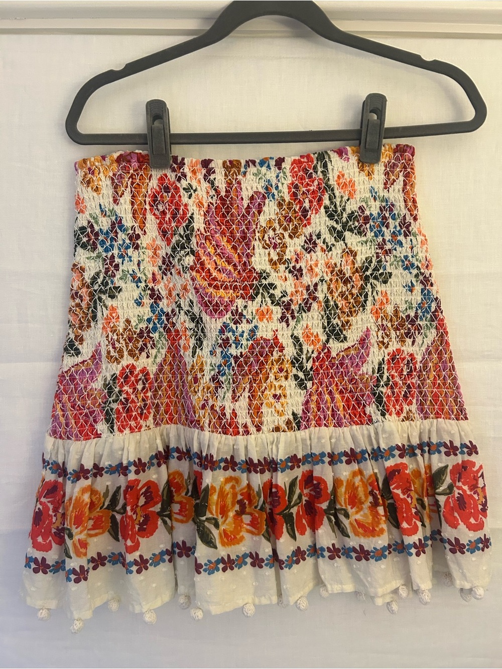 FARM Rio Floral Ruffle Mini Skirt Size Medium
